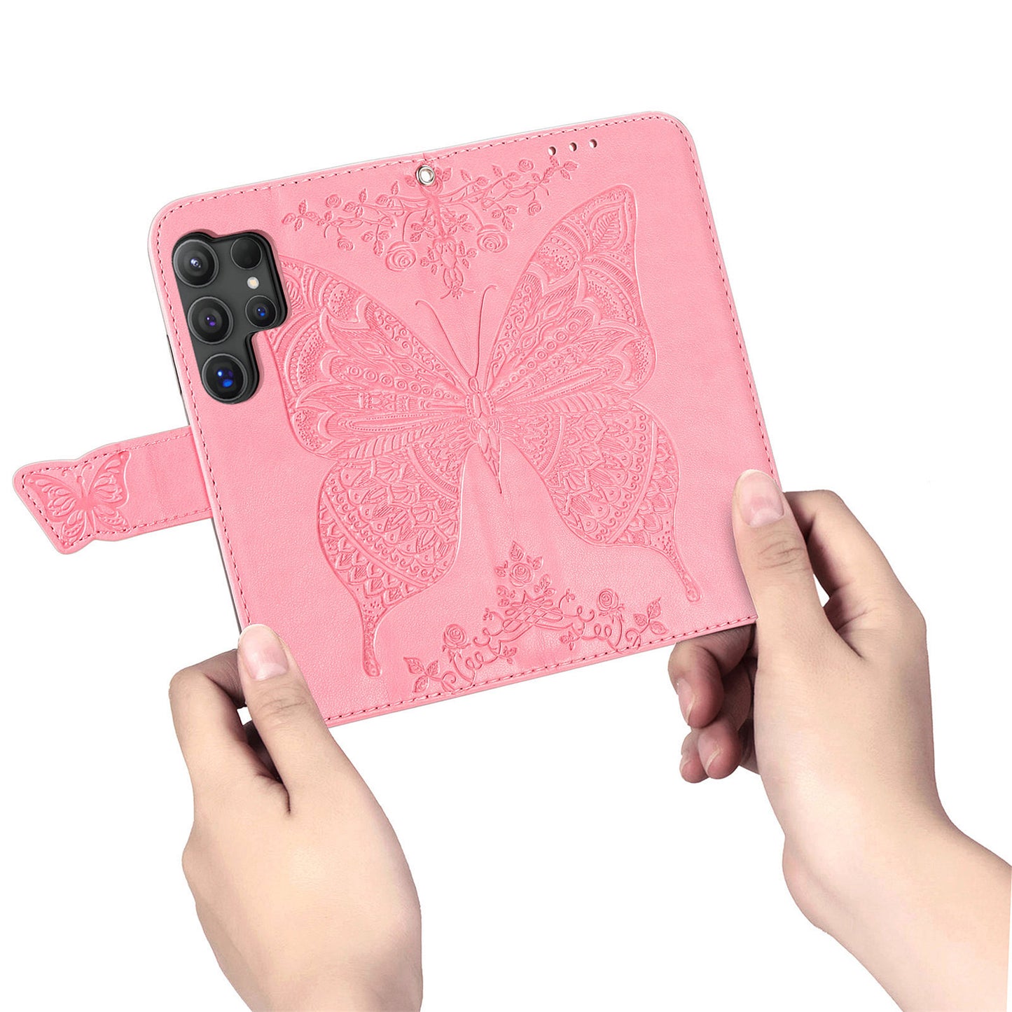 Embossed Butterfly Wallet Flip Case for iPhone 17 Pro